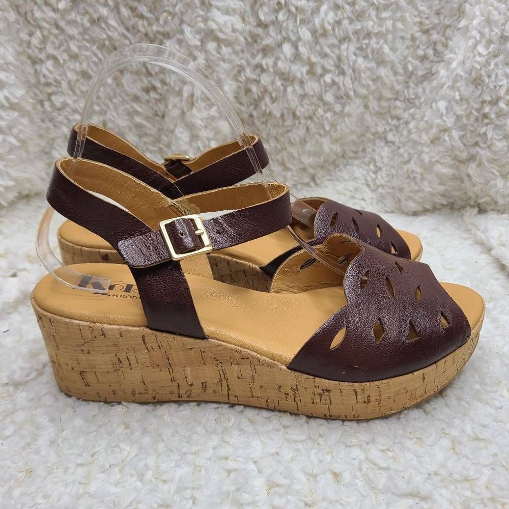 Korks by‎ Kork-ease Platform Wedge Sandals sz 9